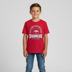 Mustang Elementary Broncos “Imagine Greatness” Tee – Youth Medium – 100% Cotton